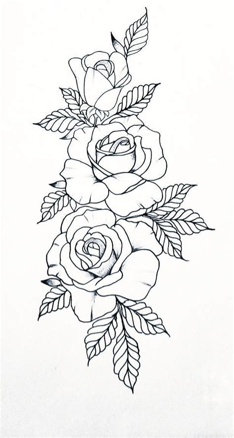 Rose Tattoo Design Outline Tattoo Area