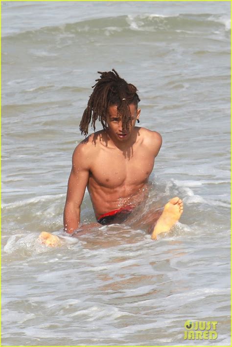 Jaden Smith Wears Just His Calvins For A Dip At The Beach Photo