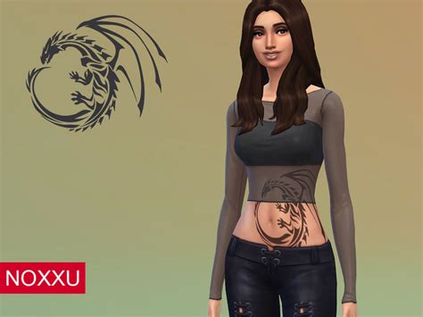 The Sims Resource Tattoo Dragon
