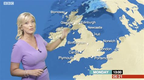 Bbc Weather Busty Carol Kirkwood Wows Fans In Figure Hugging Frock Hottest Reporter Tv