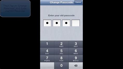 How To Change Passcode Lock In Ios 6 Iphone 5ipod Touch Youtube