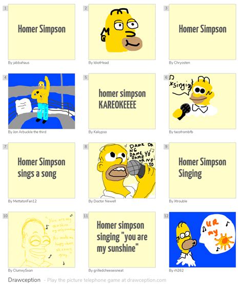Homer Simpson Drawception