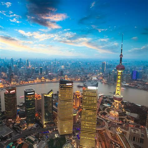 Shanghai City 4k Wallpaper China Aerial View Cityscape Skyline