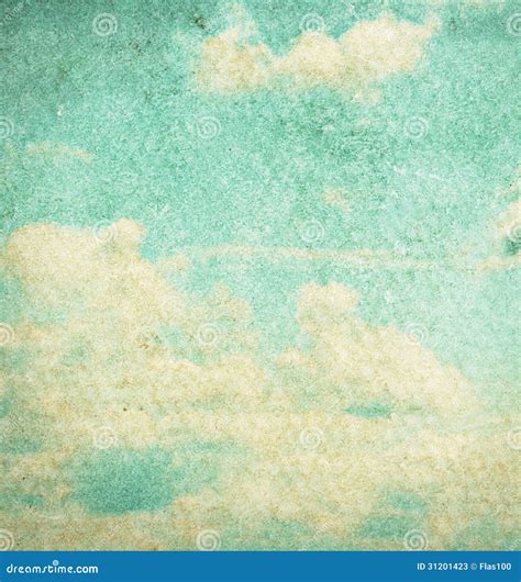 Vintage Clouds And Sky Background Stock Illustration Illustration Of