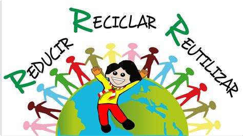Reducir Reciclar Y Reutilizar Las Tres R Del Medio Ambiente Y Ecología