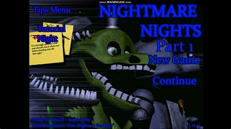 Fnaf Nightmare Nights Theme Menus Ost Youtube