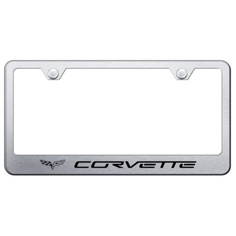 C6 Corvette License Plate Frame Brushed Corvette Store Online