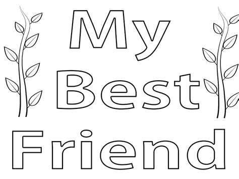 Printable Best Friend Coloring Pages Printable Best Friend Coloring