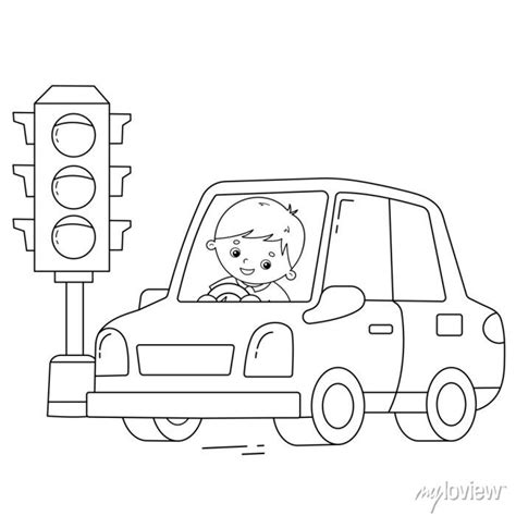 Kids Coloring Pages Traffic Lights