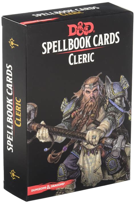 The spellbook cards are an invaluable resource for both players and dungeon masters. Dungeons Dragons DD Spellbook Cards 5E 5th Edition: Cleric New ORIGINAL RPG 655043798706 | eBay