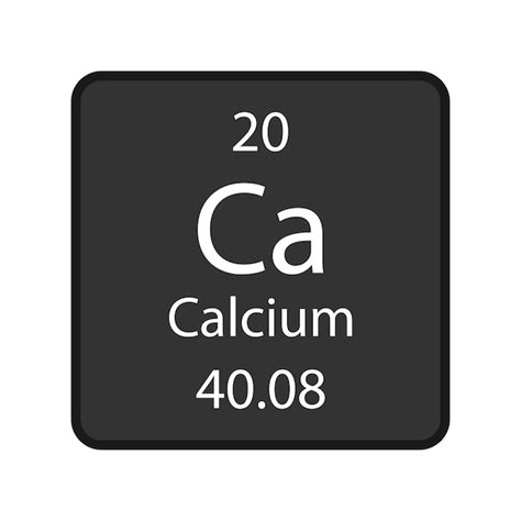 Premium Vector Calcium Symbol Chemical Element Of The Periodic Table