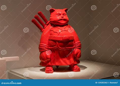 Samurai Cat Sculpture By Japanese Artist Hiro Ando Israel Museum
