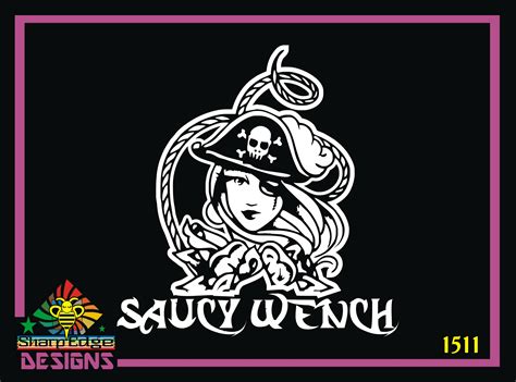 Pirate Lady Saucy Wench Vinyl Decal
