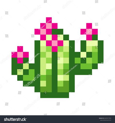 Cactus Pixel Art Vector Picture Stock Vector Royalty Free