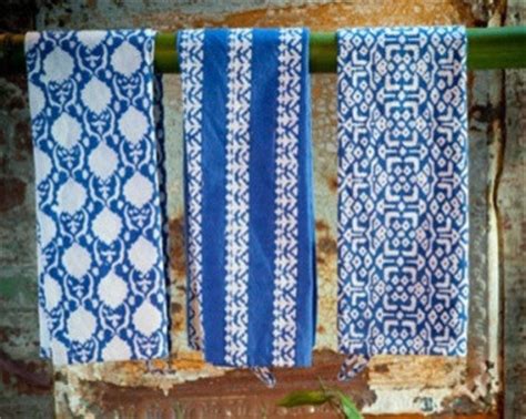 Look through a range of beach towels that that have all over prints of animals, figures, foods, shapes, stripes, textile designs and more. Blue and White Kitchen Towels - Contemporary - Dish Towels ...