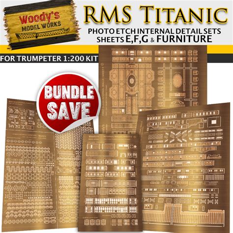 Rms Titanic Sheets Efg And Furniture Bundle Upgrade Set For Trumpeter 1