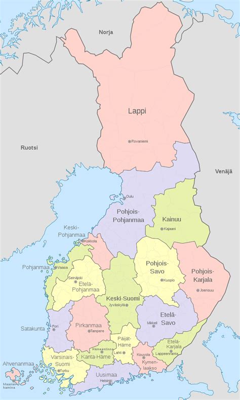 Fileregions Of Finland Labelled Fisvg Wikimedia Commons Finland
