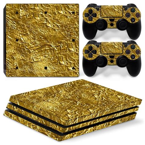 Customized And Wholesale Decal Vinyl Beautiful Golden For Playstation 4