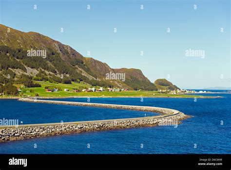 Winding Road In The Sea Runde Island Western Fjords Norway