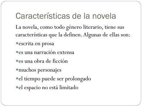 Proponer Estoy Orgulloso Incrementar Caracteristicas Del Genero Novela