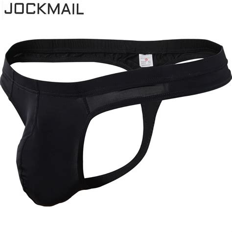 Jockmail Sexy Briefs Underwear Men Ice Silk Bikini G String Thong Tanga