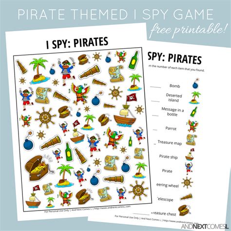 Printable Pirate Games
