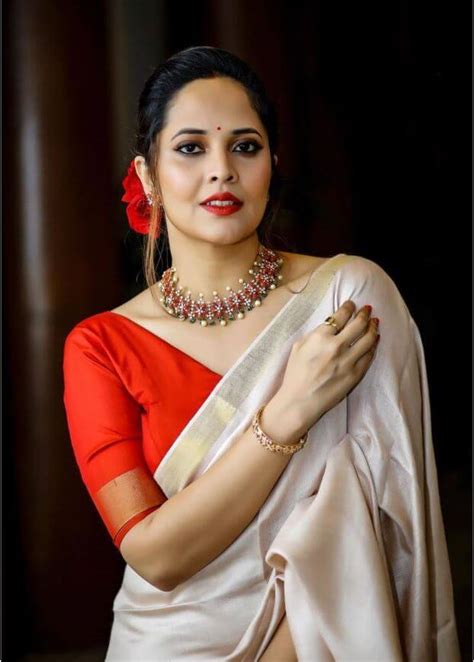 Latest Photographs Of Anasuya Bharadwaj In Saree Actress Album