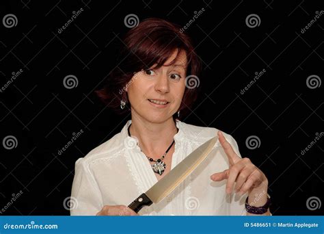 Sharp Knife Of The Butcher Royalty Free Stock Photo