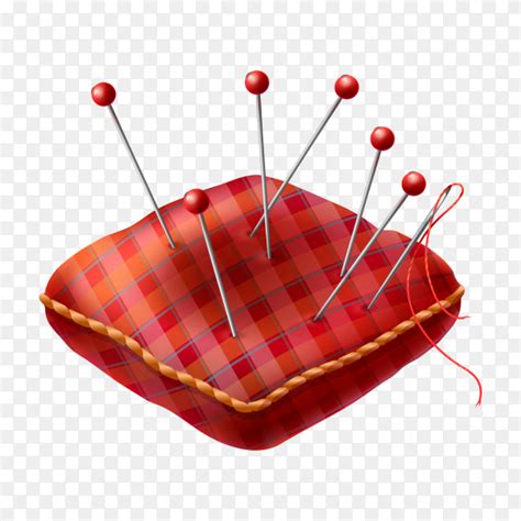 Pins On Red Cushion Premium Vector Png Similar Png