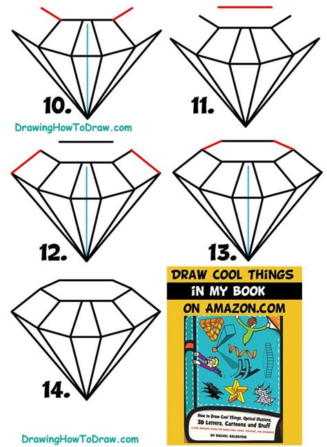 How To Draw A Diamond Easy Step By Step Drawing Tutorial For Kids