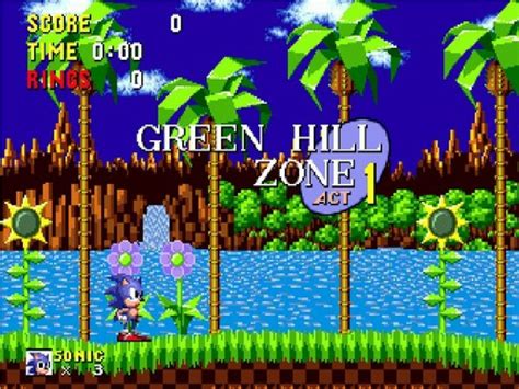 Green hill zone from sonic 1 background. 01 Cenário Tela Green Hill Zone Act 1 Sonic Mega ...
