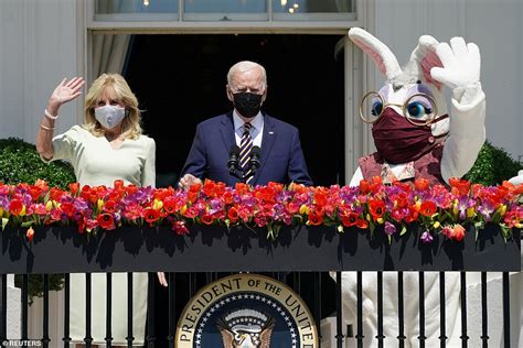 Biden Joins Jill And A Masked Bunny At The White House For His Easter