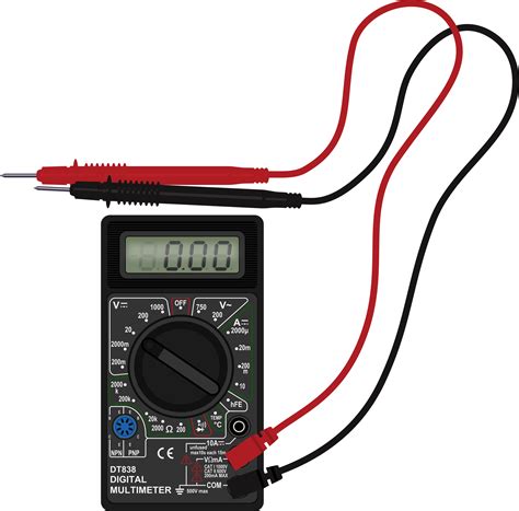 Clipart - Multimeter with test leads