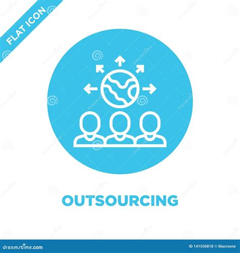 Outsourcing Icon Vector Thin Line Outsourcing Outline Icon Vector