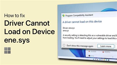 How To Fix A Driver Cannot Load On This Device Ene Sys Driver Windows Youtube