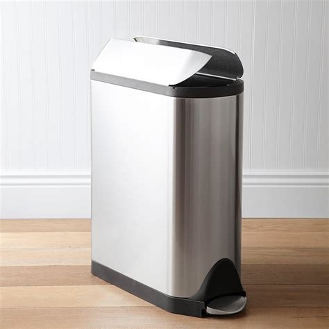 Simplehuman Stainless Steel Fingerprint Proof Butterfly Rubbish Bin