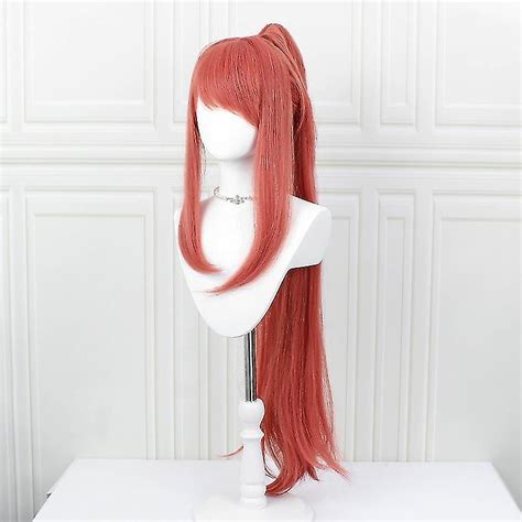 High Quality Doki Doki Literature Club Monika Wigs Ddlc 100cm Long Heat Resistant Synthetic Hair