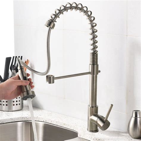 Fapully commercial pull down kitchen sink faucet with sprayer brushed nickel. Best Commercial Kitchen Faucet - What Is Needed To Know ...