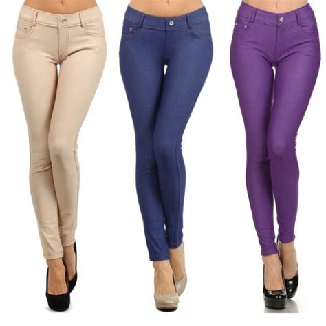 3 Pack Womens Jeggings With 2 Pairs Of Leggings S 3x Tanga