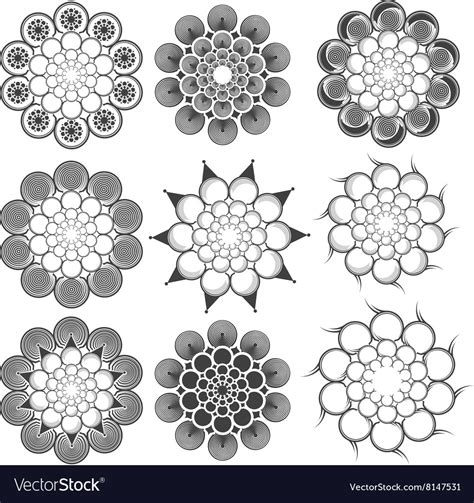 Floral Decorative Geometric Design Royalty Free Vector Image