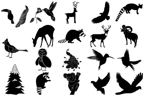 Forest Animal Silhouettes Ai Eps Png By Me And Ameliè Thehungryjpeg