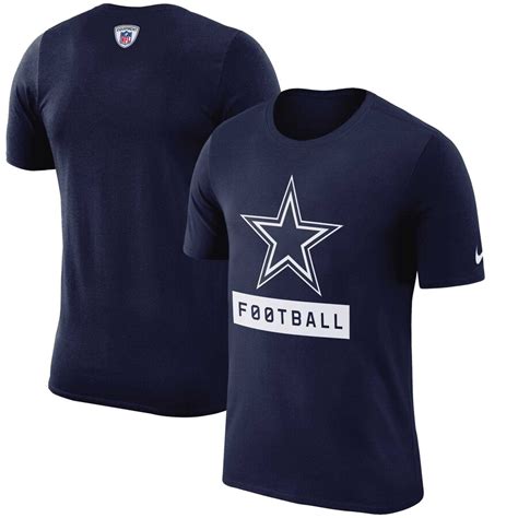 Mens Dallas Cowboys Nike Navy Logo Performance T Shirt