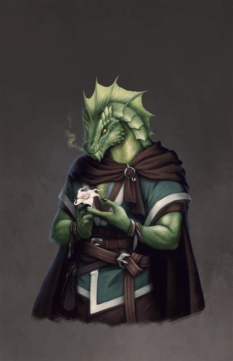 Artstation Commission Green Dragonborn Druid