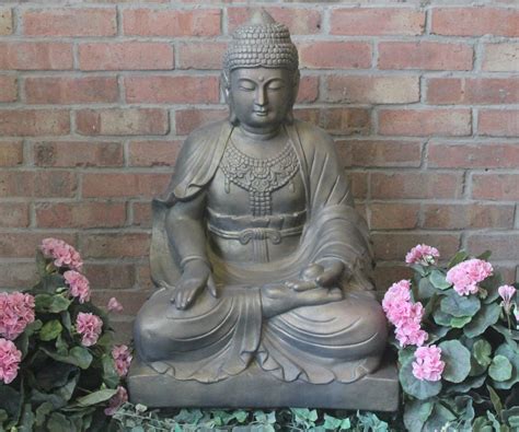 Extra Large Lotus Buddha Stone Garden Ornaments And Garden Statues In Uk