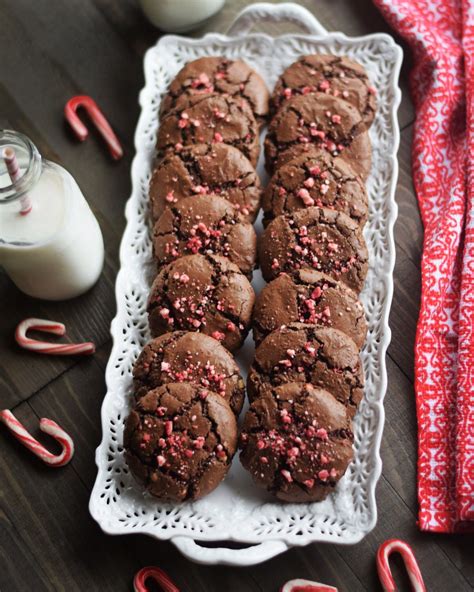 Gluten Free Salted Peppermint Dark Chocolate Brownie Cookies Gourmet