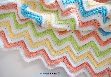 The Perfect Chevron Crochet Blanket Pattern By Yarnspirations
