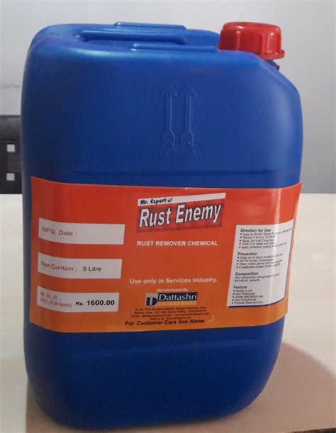 Rust Remover Water Based Packaging Type Can Packaging Size 20kg