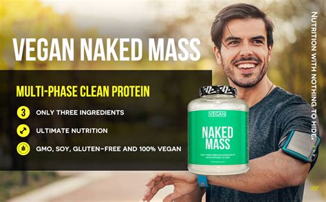 Naked Vegan Mass Natural Vegan Weight Gainer Protein Powder Lb Bulk Gmo Free Gluten Free