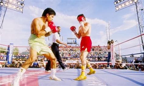 Fights Of The Year Stevie Cruz Vs Barry Mcguigan 1986 Caesars Palace Outdoor Arena Las Vegas