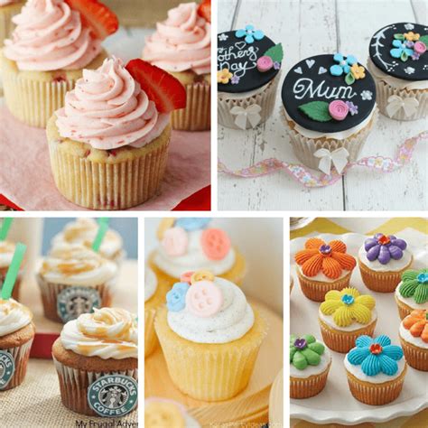 Flowers and strawberries for mother's day. Roundup of beautiful spring and Mother's Day cupcake ideas